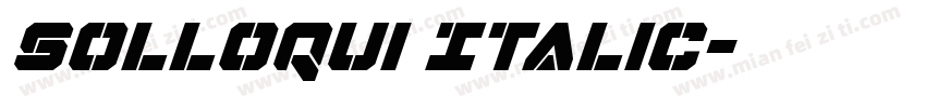 Solloqui Italic字体转换